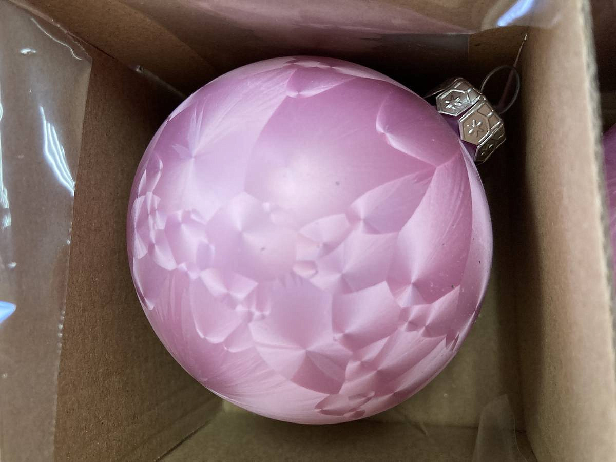 Шар елочный стекл. 8 см, [G-192]